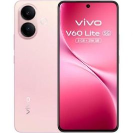 Vivo V60 Lite 7360-Turbo Smartphone 256GB 8GB RAM 5G Rosa 6.77" AMOLED 120Hz 90W Carga Rápida Incluye Cargador y Buds