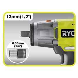 Ryobi R18IW3-0 Destornillador de Impacto Inalámbrico 18V, 400 Nm, Mango de Pistola