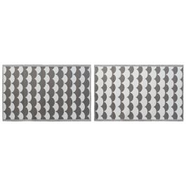 DKD Home Decor Alfombra de Poliéster con Ondas Gris Blanco 180x120 cm (2 Unidades) Precio: 16.28418. SKU: B1HCP7STFY