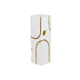 DKD Home Decor Pedestal Glam Moderno de MDF Blanco y Dorado. Mueble Auxiliar para Salón o Dormitorio. Medidas: 25x25x80 cm. Precio: 82.94999999. SKU: B1FQGJNBQW