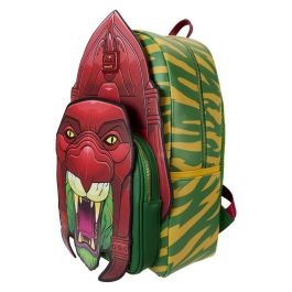 Loungefly Mochila Battle Cat Masters of the Universe 45cm Piel vegana Tirantes ajustables Compartimento principal con cremallera