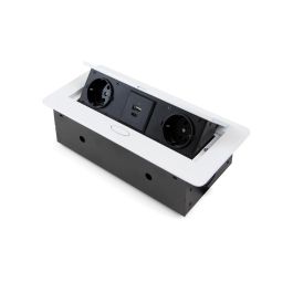 Emuca Multiconector para escritorio Atom 26 Lite, 225x111mm, 2 enchufes tipo Schuko, 1 USB tipo A, 1USB tipo C, Zamak-Acero-Plástico, Blanco Emuca Multiconector para escritorio Atom 26 Lite, 225x111mm, 2 enchufes tipo Schuko, 1 USB tipo A, 1USB tipo C, Zamak-Acero-Plástico, Blanco Precio: 66.50000038. SKU: B1AKZSTKR7