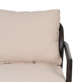 Sillón Negro Tejido-Madera Salón 70 X 77 X 72 cm