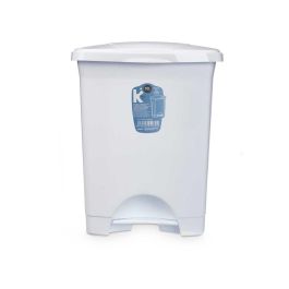 Arte Regal Papelera de Pedal de Plástico 10L Blanco 27x33.5x22 cm (8 Unidades) Arte Regal Papelera de Pedal de Plástico 10L Blanco 27x33.5x22 cm (8 Unidades)