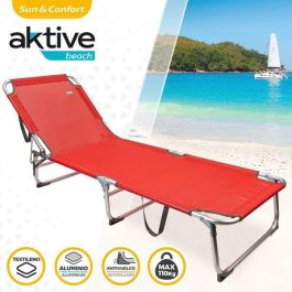 Tumbona plegable aluminio 3 posiciones modelo menorca textileno con asa 188x58x30/68cm Tumbona plegable aluminio 3 posiciones modelo menorca textileno con asa 188x58x30/68cm