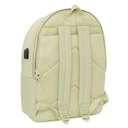 El Ganso Basics Mochila Doble para Portátil 15,6" con USB, Beige, 31x44x18 cm