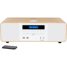 Thomson MIC201IBT Micro HiFi System Bluetooth CD MP3 USB Blanco con Cargador Inalámbrico