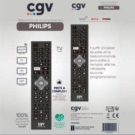 Philips CGV3322103009405 Mando a distancia de repuesto FIDELIO para televisores, sin programación, listo para usar.