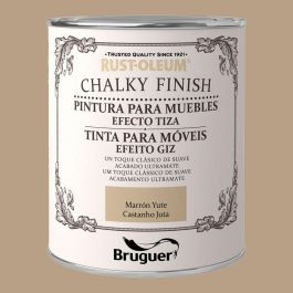 Bruguer Pintura a la Tiza Chalky Finish Muebles Marrón Yute 750 ml Acabado Mate Vintage