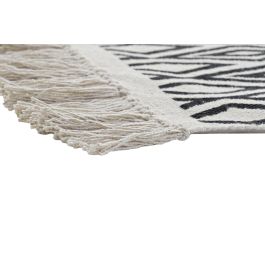 DKD Home Decor Alfombra Boho Blanco Negro 250 x 0.7 x 160 cm