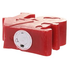 DKD Home Decor Vela Led Urban Rojo 5 x 12 x 12 cm (12 Unidades)