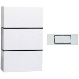 Chacon Timbre con cable con pulsador retroiluminado y transformador integrado, melodía carillón