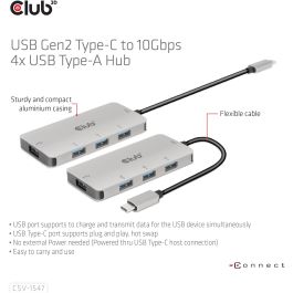 Club3D Hub USB 3.1 Tipo C a 4x USB 3.1 Tipo A 10Gbps
