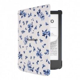 Pocketbook Funda Carcasa Shell Series Verse Plus/Pro para eReader 6 Pulgadas Diseño Patrón Flores Blanco y Azul