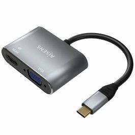 AISENS - CONVERSOR USB-C A VGA/HDMI 4K, USB-C/M-VGA/H-HDMI/H, GRIS, 15CM Precio: 15.59000058. SKU: B1989CST2J
