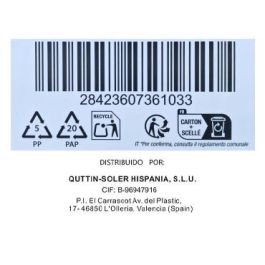 Quttin Tijera Bimaterial Descaps Esmerald 21x9.5 cm (12 Unidades)