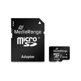 MediaRange MR945 Tarjeta MicroSDXC de 128GB, Clase 10, UHS-I, Incluye Adaptador SD
