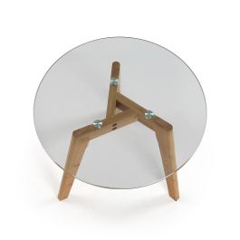 Versa Mesa de Café Nanga en Bambú y Cristal Templado 45x45 cm Versa Mesa de Café Nanga en Bambú y Cristal Templado 45x45 cm