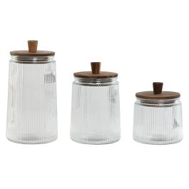 Bote Basicos DKD Home Decor Transparente 12.7 x 24 x 12.7 cm Set de 3 Precio: 24.50000014. SKU: B1C34QFA89