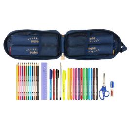 Plumier Mochila Harry Potter Magical Marrón Azul marino (12 x 23 x 5 cm) (33 Piezas)