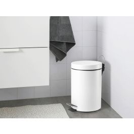 Confortime Cubo Basura Metal con Pedal 3 Litros Blanco (17 x 25.7 x 22 cm) (6 Unidades)