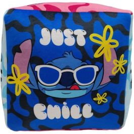 Stitch STI3700891702379 Cojín Premium Cubo Lilo & Stitch Microfibra 25x25x25 cm