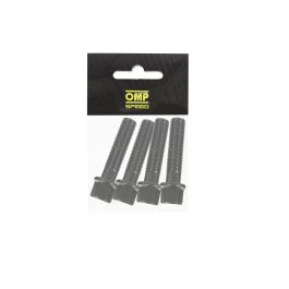 Omp Speed OMPS09661401 Juego de 4 Tornillos Planos M14x1.5 Largo 48 mm Llave 17 Negros DIN 10.9