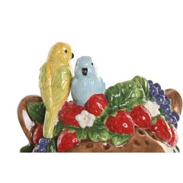 DKD Home Decor Jarron Tropical Marron Ceramica 16 x 38 x 16 cm