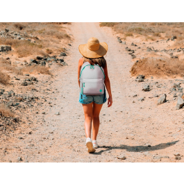 Antartik Mochila Basic Pack Gris, 20 L, Bolsillo Portátil, 300x160x420 mm