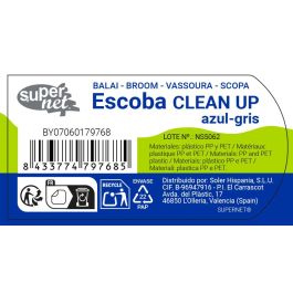 Inde Escoba Cleanup Azul/Gris 8,5 cm ancho x 11,5 cm alto x 32,7 cm largo