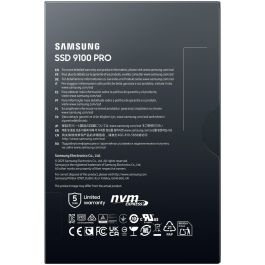 Samsung 9100 PRO MZ-VAP1T0 SSD Interno 1TB M.2 NVMe PCIe 5.0, hasta 14700 MB/s para PC/portátil