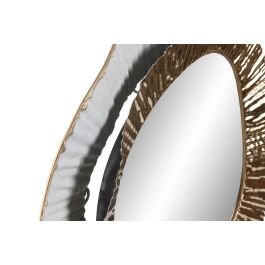 DKD Home Decor Espejo Glam Dorado y Blanco, Metal y Cristal, 61 x 79 x 7 cm (2 Unidades)