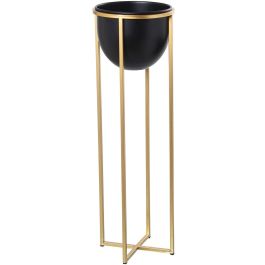 Macetero Alexandra House Living Negro Dorado Metal 21 x 21 x 66 cm Con soporte Precio: 50.94999998. SKU: B1GDVHYGC9