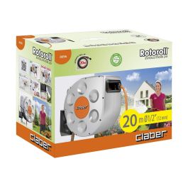 Claber Rotoroll Evolution Enrollador Automático Portamanguera 20m con Slow Rewind, Antifricción y UV