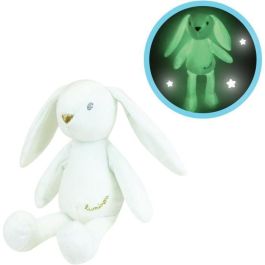 JEMINI Luminou Conejo blanco Peluche natural luminoso que funciona sin batería +/- 20 cm