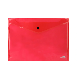 Liderpapel 34040 Carpeta Dossier con Broche, Polipropileno, Rojo Transparente, DIN A4, Capacidad 50 Hojas