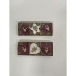 DKD Home Decor Decoración Colgante Navidad Alpina, Pack de 2 Sets de 3 Piezas, Poliéster Rojo Blanco Natural Precio: 3.50000002. SKU: B1CPYPNDB3