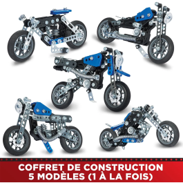 Bandai Meccano Motocicleta APM20103 Kit de Construcción con 5 Modelos