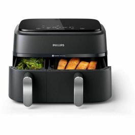 Philips NA351/00 AirFryer Serie 3000 Doble Cubeta Sincronizada 9,0L Gran Capacidad Acero Inoxidable para Cocina Saludable