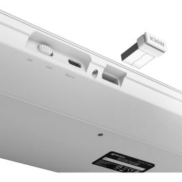SHARKOON OfficePal K30W Teclado Rubberdome blanco con distribución DE