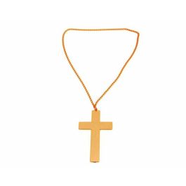 Cruz dorada con cadena 10 x 6 cm Precio: 3.58999982. SKU: S2426383