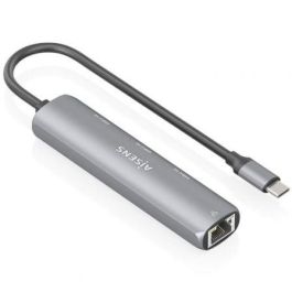 Aisens ASUC-4P041-GR Hub USB Tipo-C 3xUSB-C 5G, 1xRJ45 Gigabit Ethernet, Gris