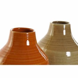Jarron Scandi DKD Home Decor Marron Naranja 17 x 27 x 17 cm (2 Unidades) Jarron Scandi DKD Home Decor Marron Naranja 17 x 27 x 17 cm (2 Unidades)