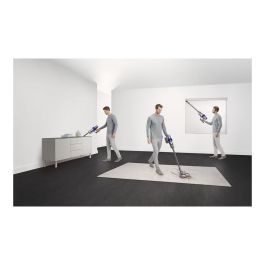 Dyson V15 Detect Fluffy Aspiradora Escoba 2 en 1 Sin Bolsa, Azul y Níquel, Cepillo Motorizado Fluffy, 60 min Autonomía