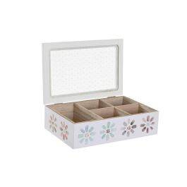 DKD Home Decor Caja para Infusiones Casablanca 2022 Urban 15 x 7 x 23 cm MDF y Cristal
