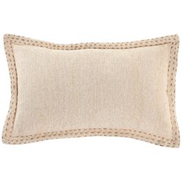 DKD Home Decor Cojín Tradicional de Algodón y Poliéster Crudo 30 x 50 cm (2 Unidades)