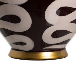 Jarrón Blanco-Marrón Porcelana 20 X 20 X 21 cm