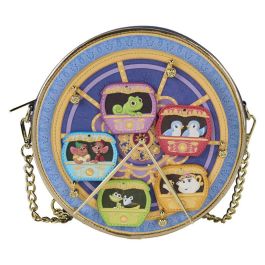 Loungefly Bolso Bandolera Caorusel Princesas Disney Piel Vegana con Apliques y Detalles Estampados
