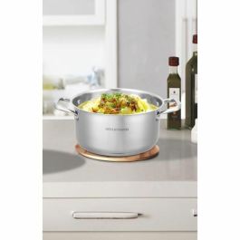 Arthur Martin AM1022 Olla de Acero Inoxidable 36 cm con Tapa de Cristal y Asas Remachadas, Apta para Todo Tipo de Fuegos e Inducción