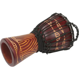 Tanga Djembe 12" de Madera Rojiza con Parche Blanco Precio: 173.69000055. SKU: B16JHKJKVK